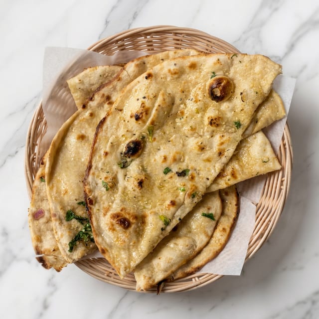 Garlic Naan (v, d).